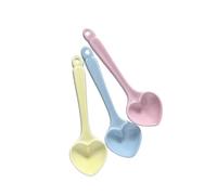 CHDWEY Cuillères Love Spoon Heart Coffee Spoon Cute Spoon Pink Dessert Spoon