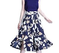 CHDWEY Culottes femme Pantalon d'été ample à jambe large pantalon coréen Streetwear taille haute décontracté Capris Pantalon femme Skirts(L)