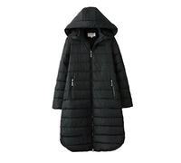 CHDWEY Doudoune d'hiver pour femme - Doudoune épaisse en coton - Noir - Manteau long à capuche - Peut porter (6XL)