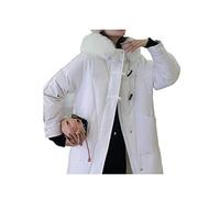 CHDWEY Doudoune Femme Veste Femme Longueur Moyenne Épaissie Over-the-Genou Duck Blanc Down Corne Camle Vêtements d'hiver(M)