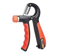 CHDWEY Entraîneur de préhension Adjustable R-Shape Hand Grip Sports Countable Strength Finger Forceps Exercise Strengthening Expander Spring Carpal Pinch(Red)