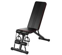 CHDWEY Équipement d'entraînement Gym Fitness Pliant Haltères Banc Presses Planche Squat Squat Support de Squat avec Corde pour la musculation Machine de musculation Musculaire