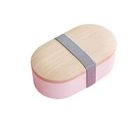 CHDWEY Lunch Box Thermique Ovale Lunch Box Single Layer Grade Food Style Lunch Case Cutlery Sealed Leak-proof Dinner Container With Spoon(White)