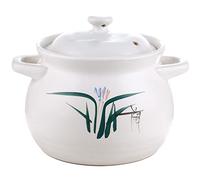 CHDWEY Marmite à Soupe Casserole Large Capacity Stew Pot Open Fire Direct Burning Soup Pot Household Ceramic Pot Porridge Soup Pot Small Soup Pot(L)