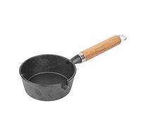 CHDWEY Marmite à Soupe Hot Oil Skillet, Oil Splashing, Cast Iron Mini Skillet, Frying Pan, Oil Frying Skillet, Deep Pig Iron