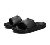 CHDWEY Mens Tongs Été Hommes Pantoufles Hommes Chaussures De Jardin En Plein Air Dépend De Plage Pantoufles Intérieur Salle De Bains Accueil Diapositives Tongs(Schwarz,46)