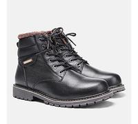 CHDWEY Oxford Shoes Bottes de neige pour homme en cuir véritable fait à la main en peluche chaude Taille 44