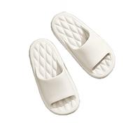 CHDWEY Pantoufles pour hommes Chaussons d'été Sandales d'été Soft Bottom Slide Massage Maison Salle de bain Pantoufles antidérapantes Pantoufles d'extérieur (Blanc,38-39)