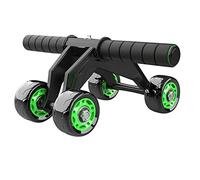 CHDWEY Planche de pompage à quatre roues Rouleau de roue abdominale anti-glissement Bras Exercice Core Workout Muscles Formation Body Building Fitness Equipment