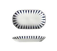 CHDWEY Plaques Assiettes à dîner ovales Plat en céramique Assiette de ménage en Porcelaine Dessert Sushi Plats Vaisselle de Cuisine