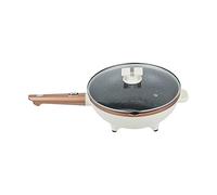 CHDWEY Poêle à soupe Multifunction Electric Skillet Large Capacity Non-Stick Frying Pan Wok Food Steamer Soup Stew Cooking Pot(White)