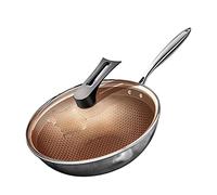 CHDWEY Poêle à soupe The Fourth Generation Stainless Steel Frying Pan Does Not Pick The Stove, Does Not Pick The Shovel