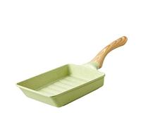 CHDWEY Poêles à frire Pan antiadhésif Omelette Oeufs Rouleau Crêpe Vague Carré Pan Manche en bois Maifan Pierre Saucepan Cookware