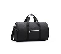 CHDWEY Sac à dos de randonnée Sac de voyage portable cylindrique grande capacité sac pliant sac de rangement multifonctionnel sac de voyage d'affaires (Schwarz)