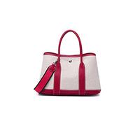 CHDWEY Sacs à main pour femmes Sacs de luxe première couche de boeuf avec toile Cadre Dames Messenger Sac à main en cuir Sac à main Sac à main Sac de jardin(C,M)