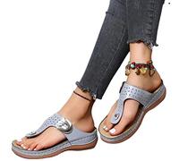 CHDWEY Sandales pour femmes Slippers Femmes Flip Flops Platform Sandals Femmes Extérieur Non Glissant Talon Plat Plage Sandales Casual Slippers(35 EU)