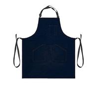 CHDWEY Tablier Cuisine Denim Tablier Hommes Tablier Femmes avec Chefs de Poche Cuisson Cuisine Réglable Cuisson Noir Bleu Simple Uniforme Eau Proof Dropship(Navy Blue)