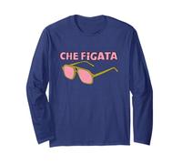 Che Figata Inscription Italienne avec Lunettes de Soleil rétro Manche Longue
