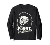 Che Guevara Chemise Chat Portant Un béret Purrt of The Revolution Manche Longue