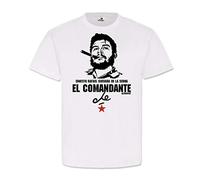 Che Guevara EL Comandante Revolution T-shirt révolutionnaire marxiste #19655 - Blanc - Medium