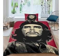 Che Guevara Housse De Couette Housses De Couettes 3D Imprimé Révolution cubaine Pour Adultes Et Enfants Microfibr Parure De Lit E Avec Fermeture À Glissière Avec Taies 2 Pièces Single（135x200cm）