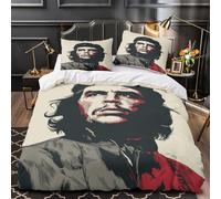 Che Guevara Pour Adultes Et Enfants 3D Imprimé Révolution cubaine Housses De Couettes Housse De Couette Parure De Lit Avec Taies Microfibr E Avec Fermeture À Glissière 3 Pièces Single（140x200cm）