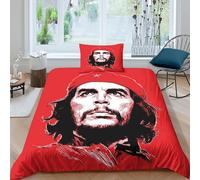 Che Guevara Pour Adultes Et Enfants 3D Imprimé Révolution cubaine Housses De Couettes Housse De Couette Avec Taies Parure De Lit Microfibr E Avec Fermeture À Glissière 2 Pièces Single（135x200cm）
