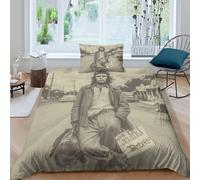 Che Guevara Pour Adultes Et Enfants Housse De Couette 3D Imprimé Révolution cubaine Housses De Couettes Avec Taies Microfibr Parure De Lit E Avec Fermeture À Glissière 2 Pièces Single（135x200cm）