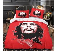 Che Guevara Pour Adultes Et Enfants Housse De Couette 3D Imprimé Révolution cubaine Housses De Couettes Parure De Lit Microfibr Avec Taies E Avec Fermeture À Glissière 3 Pièces Single（140x200cm）