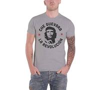Che Guevara - T-Shirt # S Unisex Grey # Circle Logo [Import]