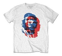 Che Guevara - T-Shirt # XXL Unisex White # Blue and Red [Import]