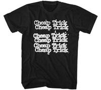 Cheap Trick Repeat Logo Rock Band Licensed Concert Tour Adult T Shirt 100% Cotton Crew Neck Unisex Short Sleeve T-Shirt XXL