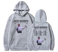 Cheaper Than Therapy Tour 2025 Sweat À Capuche Imprimé Alex Warren Sweat-Shirt Mode Décontracté Pull-Over Homme/Femme Manches Longues Vêtement-Grey||x_s
