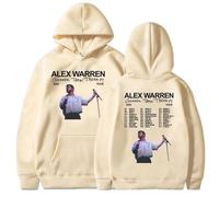 Cheaper Than Therapy Tour 2025 Sweat À Capuche Imprimé Alex Warren Sweat-Shirt Mode Décontracté Pull-Over Homme/Femme Manches Longues Vêtement-Khaki||x_s
