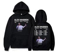 Cheaper Than Therapy Tour 2025 Sweat À Capuche Imprimé Alex Warren Sweat-Shirt Mode Décontracté Pull-Over Homme/Femme Manches Longues Vêtement-Black||x_s
