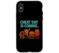 Cheat Day is Coming - Frites à Pizza drôles de malbouffe Coque pour iPhone X/XS