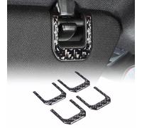 CHEAYAR Autocollant 3D souple en fibre de carbone véritable pour rétroviseur de voiture compatible avec Corvette C8 Stingray Z06 Z51 2020 2021 2022 2023 Accessoires de décoration intérieure (noir)