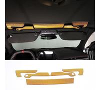 CHEAYAR Kit de garniture de panneau d'interrupteur convertible 3D en fibre de carbone véritable doux compatible avec Corvette C8 Stingray Z06 Z51 2020 2021 2022 2023 - Accessoires de décoration intérieure (jaune)