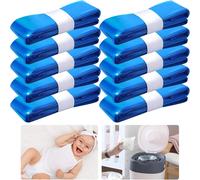 Checarzhn--No1-10 Recharge Poubelle A Couche, Sac Poubelle Couche Grande Capacité, Bebe Recharge Sac Poubelle Couche Compatible Avec Tommee Tippee, Angelcare