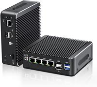 CHECARZHN--NO1-12Ème Génération In¿el N100 2.5G Soft Routeur 4X I226 - V Lan, 1 * Com Rj45, 6Usb, 1Hdmi, 1Dp, Sans Ventilateur Mini Pc Firewall Ordinateur Type - C Pfsense Pve Esxi