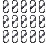 Checarzhn--No1-15 Pièces S Mousqueton Porte-Clés Clip, Mini Mousquetons Double En S, Pour Randonnée, Pêche, Camping