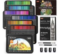 Checarzhn--No1-174 Crayon De Couleurs Professionnel, Crayon De Couleur Avec Livre De Coloriage, Boîte En Métal, Crayons De Couleur Pour Dessin, Esquisse, Coloration Pour Amateurs, Professionnels
