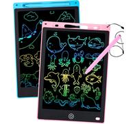 CHECARZHN--NO1-2 Pack Tablette Dessin Enfants, 10 Pouces Tablette Dessin Lcd Magique,Doodle Pad Avec Bouton D'Effacement, Jouets Pour Filles Garçons Bleu+Rose