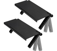 CHECARZHN--NO1-2 Pcs Étagère Supérieure Tv, Tablette Réglable Pour Télév ur Mural, Support De Moniteur D'Ordinateur De Bureau Support De Stockage De Plate Forme Solide, Console De Jeu, Routeur