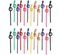 Checarzhn--No1-24 Pc Crayons De Note Étudiants, Crayon De Couleurs, Crayons De Note De Musique Avec Gomme, Crayons De Musique Colorés, Crayon Papier En Bois Clé De Sol Courbé, Crayon Enfant