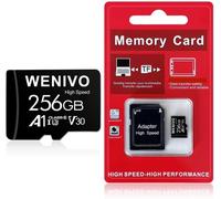 CHECARZHN--NO1-256Gb Micro Carte Mémoire Avec Adaptateur U3 C10 Haute Vitesse Flash Tf Stockage De Données Micro Carte Uhs-I Micro A1,V30,Uhd,4K 80 Mo/S Haute Vitesse Pour Smartphone,Caméra De Sécuri