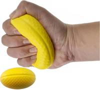 Checarzhn--No1-2pcs Boule Rugby Réeducation Main Pu Boule Pour Exercice Musculaire Des Mains Soulagement Ténosynovite, Arthrite & Douleurs Poignet 15lb Jaune 10x6.5cm