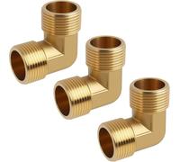 CHECARZHN--NO1-3 Pcs Raccords Coudés En Laiton 3/4 Pouce, 90° Raccord Plomberie, Raccords Pour Tuyaux, Raccords Multicouche, Étanchéité Filet Coude Laiton, Bouchon Arrivée D'Eau Ro et