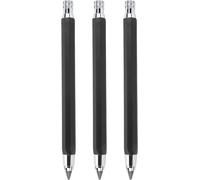 Checarzhn--No1-3 Pièces 5,6 Mm Porte-Crayon Mécanique Porte-Crayon Charpentier, Ensemble De Marqueurs D'outils De Traçage, Crayon Mécanique Automatique En Graphite Marqueur Métallique Rond Crayon(3 P