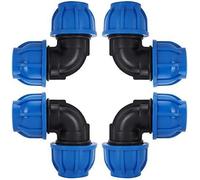 CHECARZHN--NO1-4 Pcs À 32Mm Tuyau D'Eau Coude Connecteur En Pe Plastique Raccord Rapide Accessoires Pour Purificateurs D'Eau Potable
